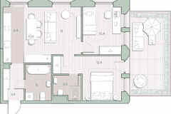 2-к квартира, 63 м², этаж 2/13