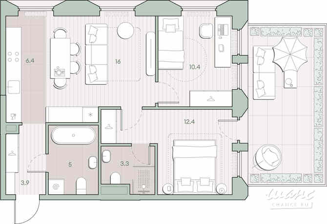 2-к квартира, 63 м², этаж 2/13 Москва - изображение 1