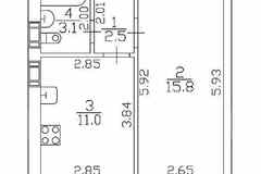 1-к квартира, 32.4 м², этаж 4/9