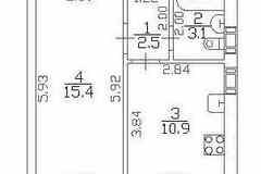 1-к квартира, 31.9 м², этаж 4/9