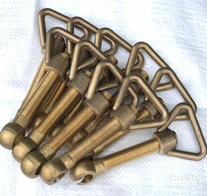 комплект М16 (гайка-барашек/болт откидной) латунные Тюмень - изображение 1