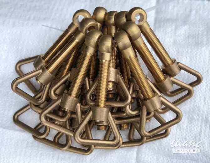 комплект М16 (гайка-барашек/болт откидной) латунные Тюмень - изображение 2
