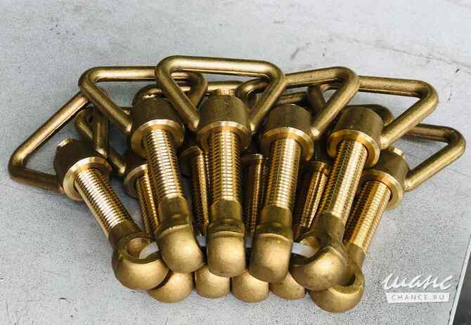 комплект М14 (гайка-барашек/болт откидной) латунные Тюмень - изображение 2