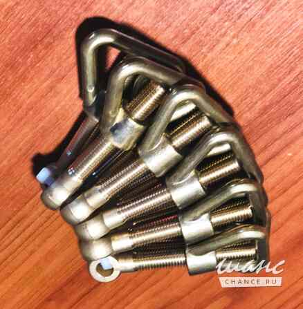 комплект М12 (гайка-барашек/болт откидной) латунные Тюмень - изображение 2