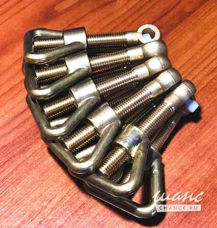 комплект М12 (гайка-барашек/болт откидной) латунные Тюмень - изображение 1