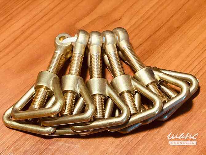 комплект М10 (гайка-барашек/болт откидной) латунные Тюмень - изображение 1