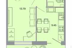 1-к квартира, 33.9 м², этаж 15/15