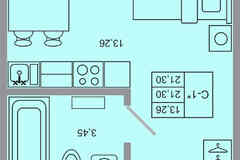 1-к квартира, 21.3 м², этаж 2/17