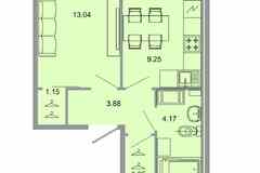 1-к квартира, 33.3 м², этаж 15/15