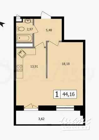 1-к квартира, 44.16 м², этаж 10/17 Краснодар - изображение 3