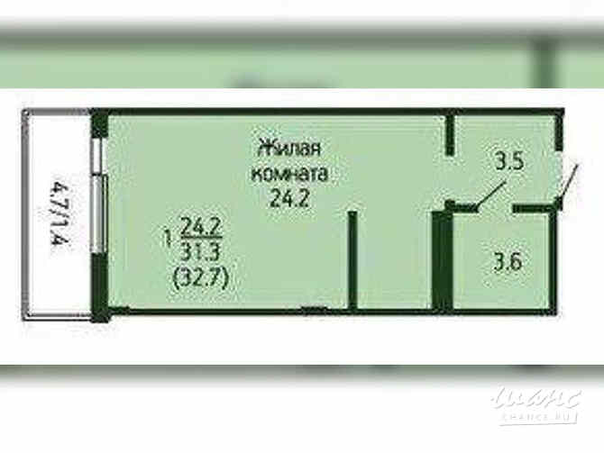 1-к квартира, 34.7 м², этаж 5/9 Краснодар - изображение 4