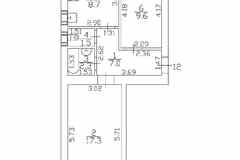 2-к квартира, 46.4 м², этаж 3/9