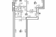 2-к квартира, 50.2 м², этаж 3/9