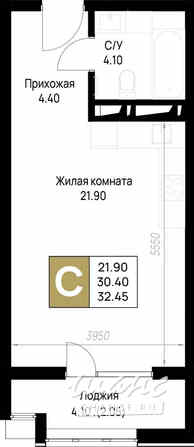 1-к квартира, 32.45 м², этаж 5/12 Анапа - изображение 3