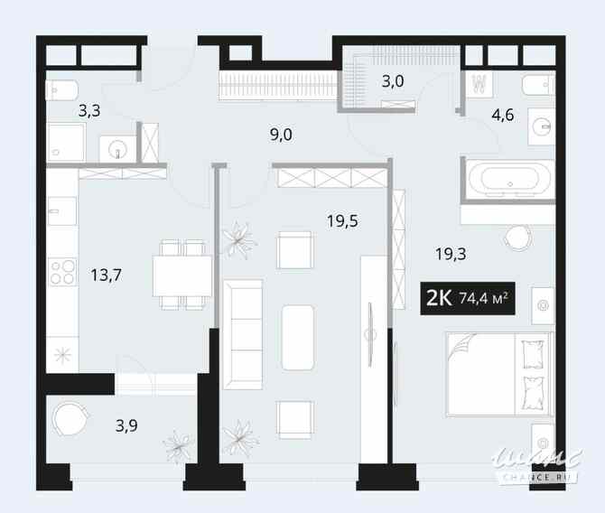 2-к квартира, 72.4 м², этаж 14/20 Владивосток - изображение 3