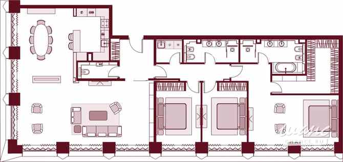 2-к квартира, 177.7 м², этаж 35/40 Москва - изображение 3