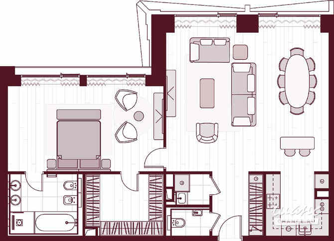 2-к квартира, 96.8 м², этаж 34/41 Москва - изображение 3