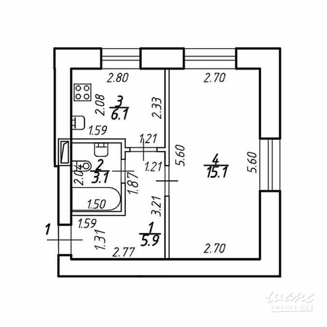 1-к квартира, 30.2 м², этаж 1/9 Санкт-Петербург - изображение 1