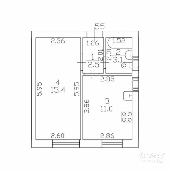 1-к квартира, 32 м², этаж 5/9 Санкт-Петербург - изображение 1