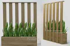 Мобильное кашпо с перегородкой