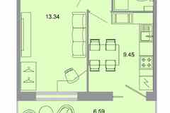 1-к квартира, 32.6 м², этаж 11/15