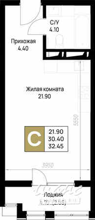 1-к квартира, 32.45 м², этаж 5/12 Анапа - изображение 3