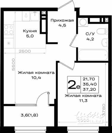 1-к квартира, 23.4 м², этаж 4/18 Аксай - изображение 3