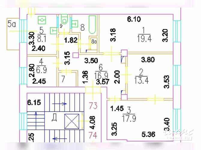 4-к квартира, 91.6 м², этаж 7/9 Москва - изображение 2