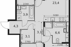 3-к квартира, 83.7 м², этаж 10/17