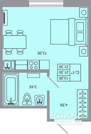 1-к квартира, 21.3 м², этаж 1/17 Бугры - изображение 1
