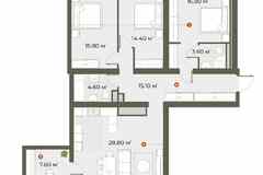 3-к квартира, 106.7 м², этаж 1/6