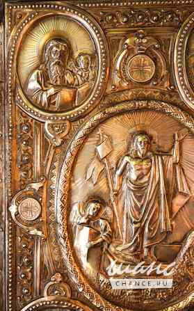 Старинная литая накладка напрестольного Евангелия. Серебро. Ф-ка Кузьмы Конова. Москва, 1899-1908гг Санкт-Петербург - изображение 3