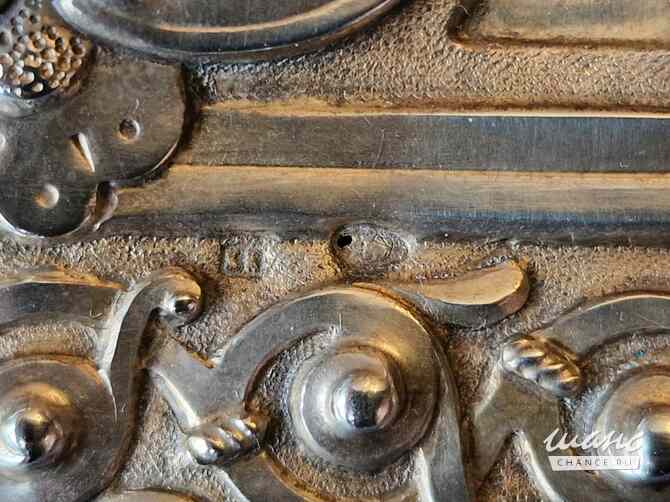 Старинная литая накладка напрестольного Евангелия. Серебро. Ф-ка Кузьмы Конова. Москва, 1899-1908гг Санкт-Петербург - изображение 7