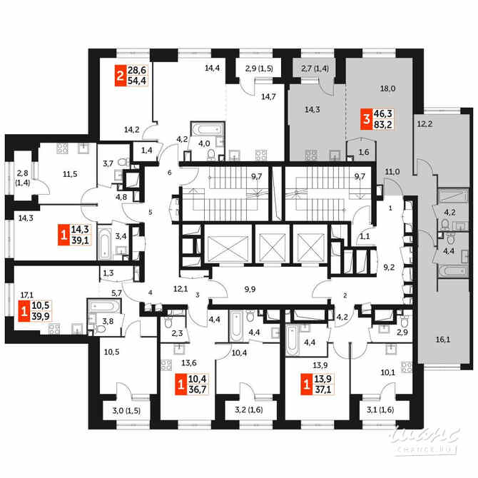 3-к квартира, 83.2 м², этаж 3/37 Москва - изображение 3