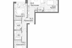 3-к квартира, 77.3 м², этаж 14/28