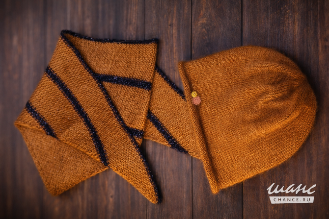 ✨ Вязаный комплект ручной работы: шапка + платок ✨ Димитровград - изображение 2