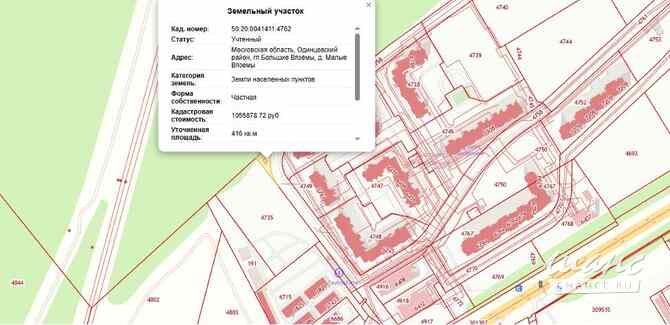 Земельный участок 4 соток, ИЖС, Восточная улица Одинцово - изображение 1