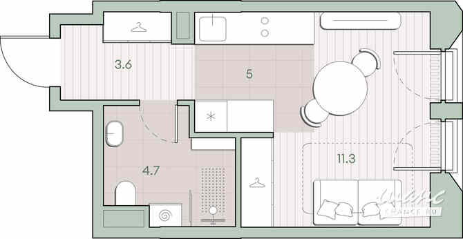 1-к квартира, 24.6 м², этаж 12/13 Москва - изображение 1