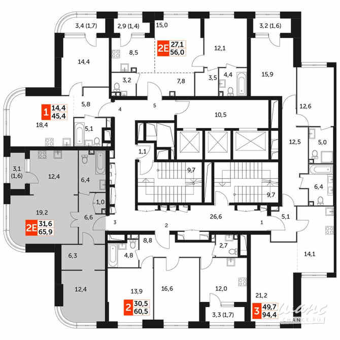 2-к квартира, 65.9 м², этаж 20/47 Москва - изображение 4