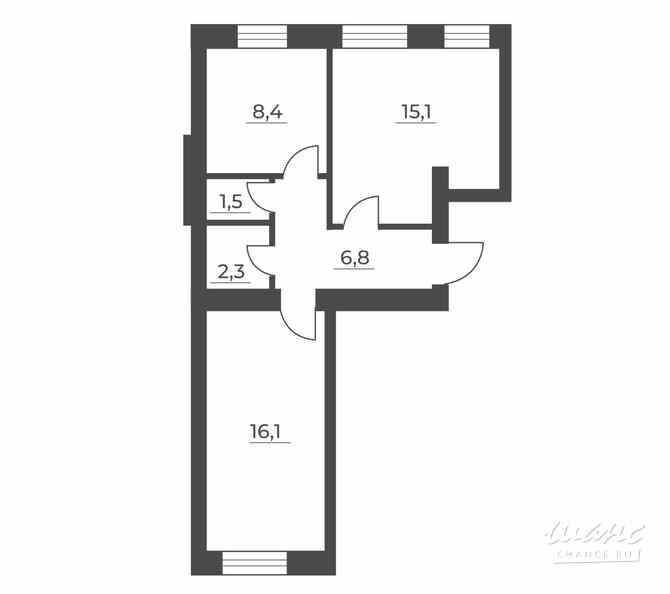 2-к квартира, 50.2 м², этаж 3/9 Санкт-Петербург - изображение 1
