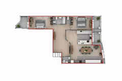 3-к квартира, 102.6 м², этаж 3/16