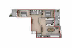 3-к квартира, 103.5 м², этаж 2/16