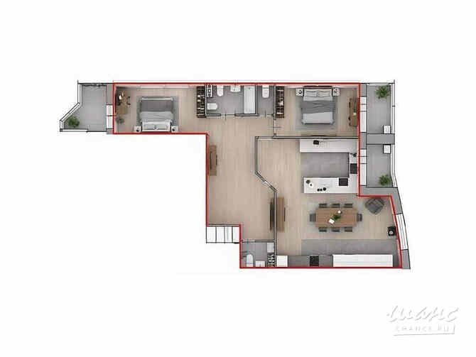 3-к квартира, 103.5 м², этаж 2/16 Екатеринбург - изображение 1