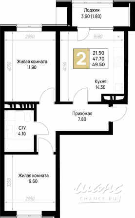 2-к квартира, 49.5 м², этаж 2/12 Анапа - изображение 3