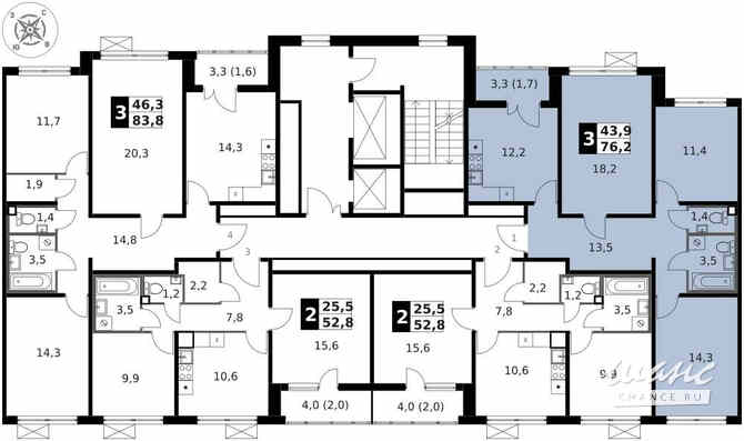 3-к квартира, 76.4 м², этаж 11/14 Москва - изображение 4