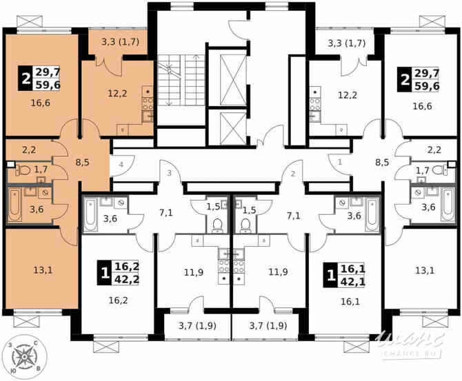 2-к квартира, 59.6 м², этаж 11/14 Москва - изображение 4