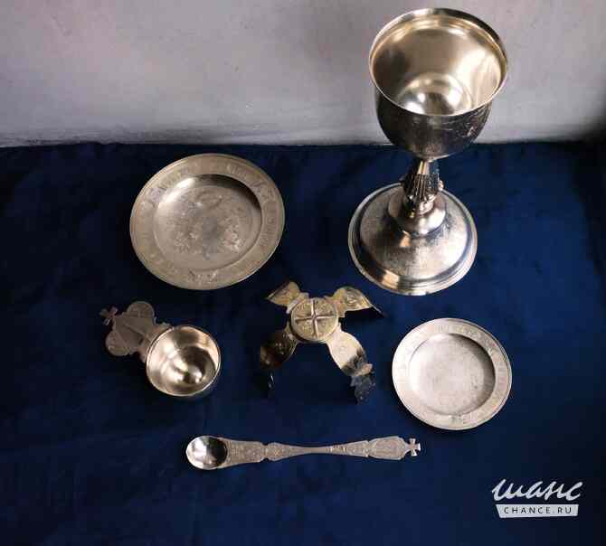 Старинный евхаристический набор из серебра «84». Ф-ка Мухина Александра. Москва, 1770-1853 гг. Санкт-Петербург - изображение 6