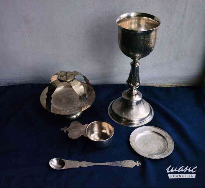 Старинный евхаристический набор из серебра «84». Ф-ка Мухина Александра. Москва, 1770-1853 гг. Санкт-Петербург - изображение 8