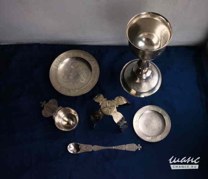 Старинный евхаристический набор из серебра «84». Ф-ка Мухина Александра. Москва, 1770-1853 гг. Санкт-Петербург - изображение 10