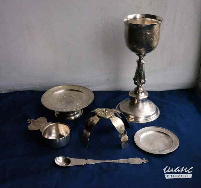 Старинный евхаристический набор из серебра «84». Ф-ка Мухина Александра. Москва, 1770-1853 гг. Санкт-Петербург - изображение 7